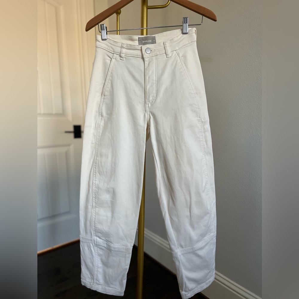 Everlane The Utility Barrel Pant (Bone) 00